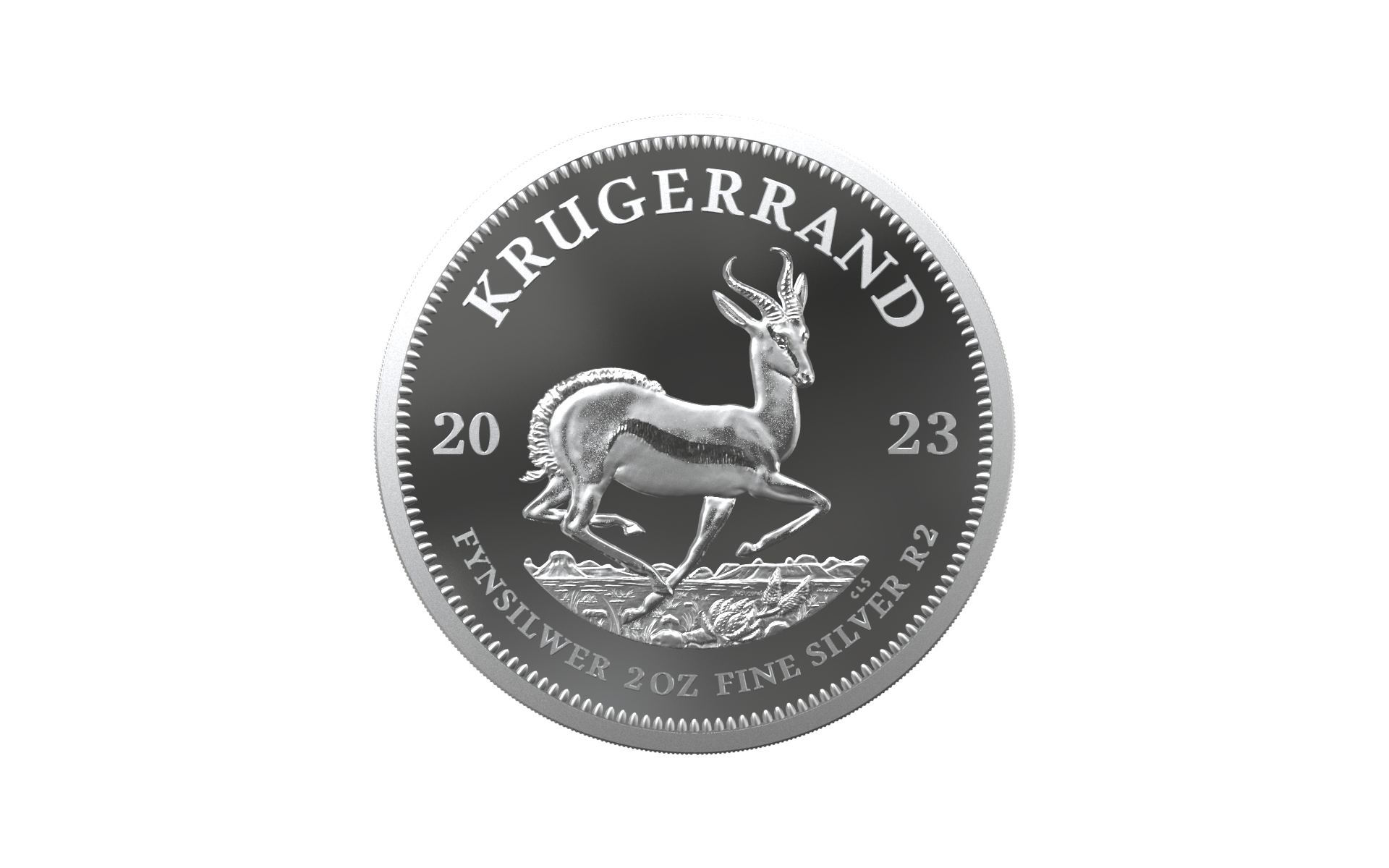 2023 Krugerrand Proof 2oz Silver Rev
